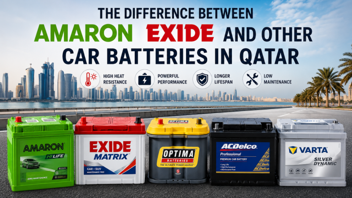 The difference between Amaron, Exide and other car batteries in Qatar.